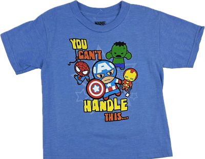 T-shirt in cotone con stampa supereroi